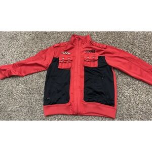 Vintage Coogi Red Full Zip Up Jacket Hip Hop Military Style Australia Size 2XL